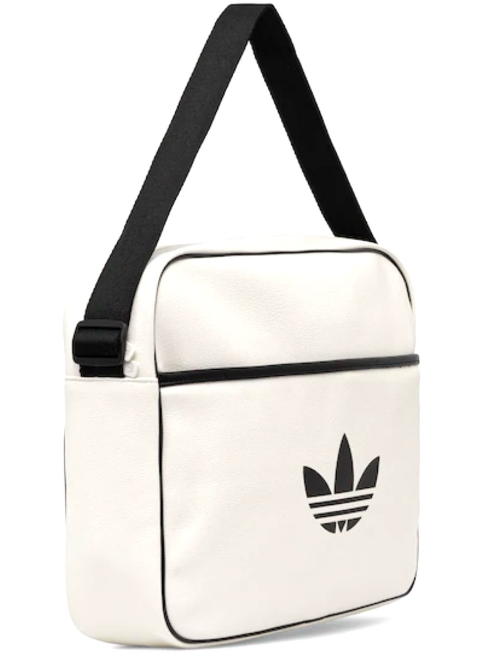Adidas Originals Airliner White Crossbody Messenger Bag with Black Trefoil Logo - Picture 4 of 8